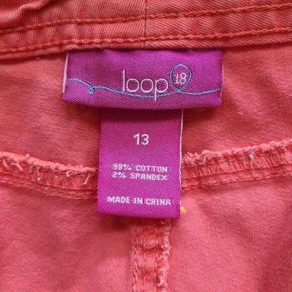 Loop 18 Stretch Pink Capri Jeans w/Pockets Size 13 - Picture 3 of 3